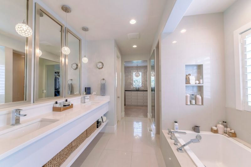 Bathroom with Statement Lighting